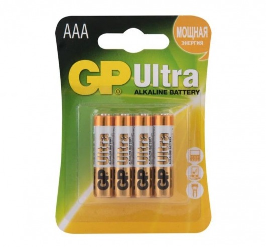 Батарейки алкалиновые GP Ultra Alkaline 24А AАA/LR03 - 4 шт. - Элементы питания - купить с доставкой в Кургане