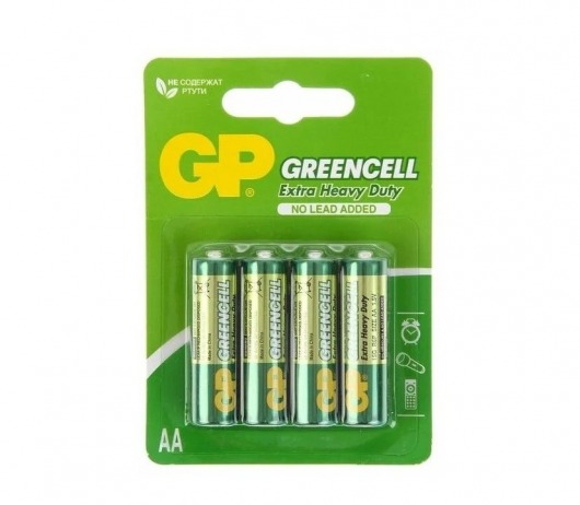 Батарейки солевые GP GreenCell AA/R6G - 4 шт. - Элементы питания - купить с доставкой в Кургане