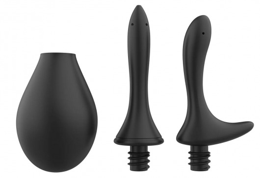 Черный анальный душ Nexus Anal Douche Set с 2 сменными насадками - Nexus Range - купить с доставкой в Кургане