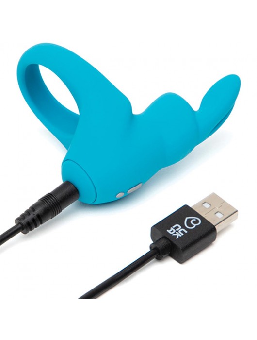 Голубое эрекционное виброкольцо Happy Rabbit Rechargeable Rabbit Cock Ring - Happy Rabbit - в Кургане купить с доставкой