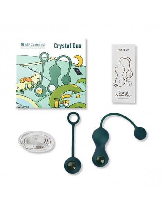 Изумрудные вагинальные шарики Magic Motion Crystal Duo Smart Kegel Vibrator with Weight Set - Magic Motion