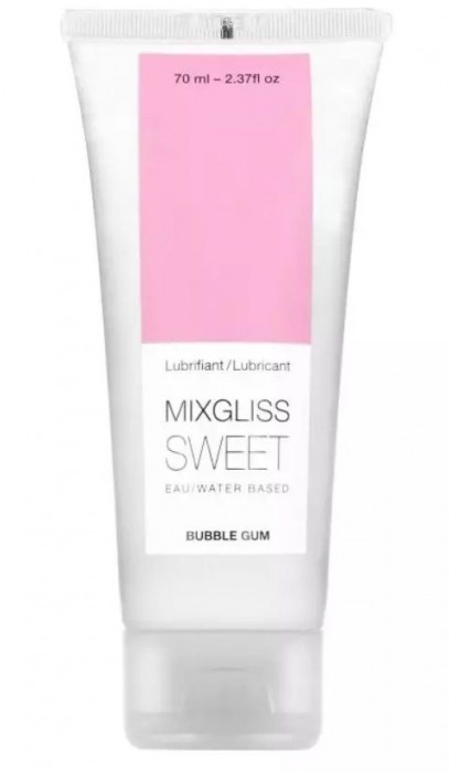 Смазка на водной основе Mixgliss Sweet с ароматом бабл-гам - 70 мл. - Mixgliss - купить с доставкой в Кургане