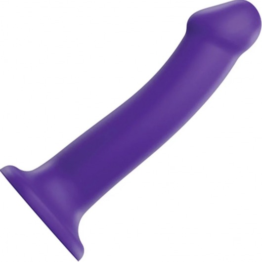 Фиолетовый фаллоимитатор-насадка Strap-On-Me Dildo Dual Density size L - 19 см. - Strap-on-me - купить с доставкой в Кургане