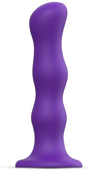 Фиолетовая насадка Strap-On-Me Dildo Geisha Balls size M - Strap-on-me - купить с доставкой в Кургане