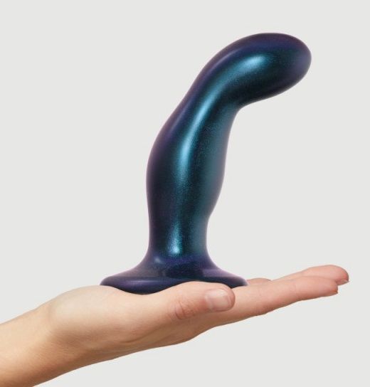 Темно-синяя насадка Strap-On-Me Dildo Plug Snaky size M - Strap-on-me - купить с доставкой в Кургане