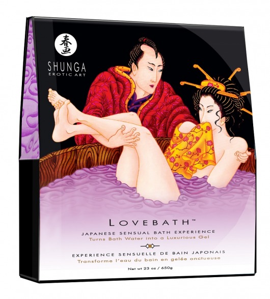 Соль для ванны Lovebath Sensual lotus, превращающая воду в гель - 650 гр. - Shunga - купить с доставкой в Кургане