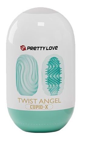 Бирюзовый мастурбатор-яйцо Twist Angel - Baile - в Кургане купить с доставкой