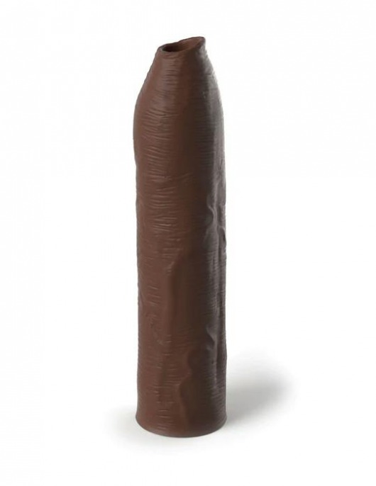 Коричневая насадка-удлинитель Uncut Silicone Penis Enhancer - 17,8 см. - Pipedream - в Кургане купить с доставкой