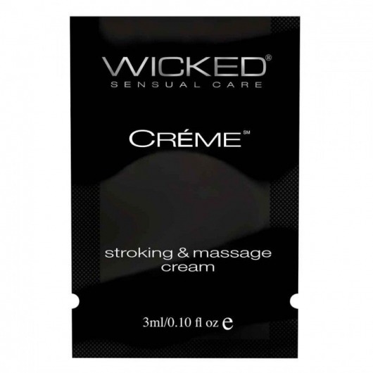 Крем для массажа и мастурбации Wicked Stroking and Massage Creme - 3 мл. - Wicked - купить с доставкой в Кургане