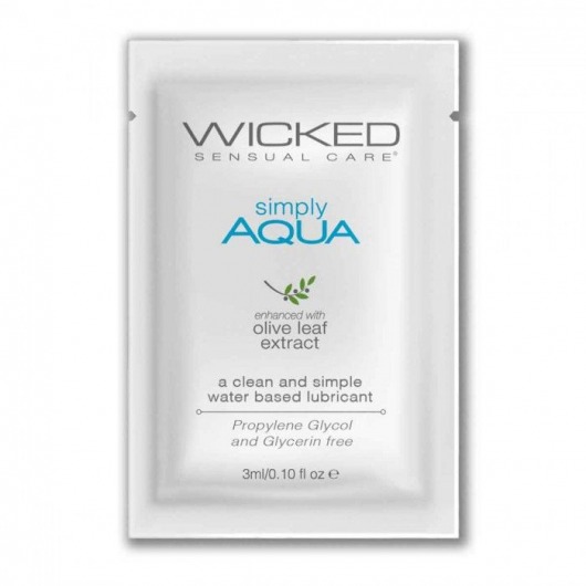 Легкий лубрикант на водной основе Wicked Simply AQUA - 3 мл. - Wicked - купить с доставкой в Кургане