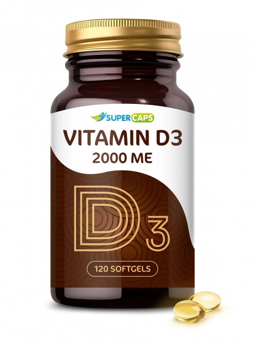 Пищевая добавка SuperCaps VITAMIN D3 2000 ME - 120 капсул - SuperCaps - купить с доставкой в Кургане