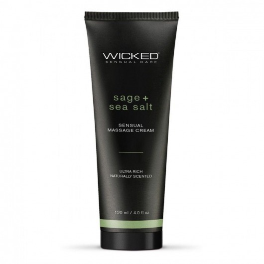 Массажный легкий крем WICKED Sage plus Sea Salt - 120 мл. - Wicked - купить с доставкой в Кургане