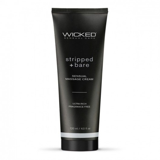 Массажный легкий крем WICKED Stripped plus Bare - 120 мл. - Wicked - купить с доставкой в Кургане