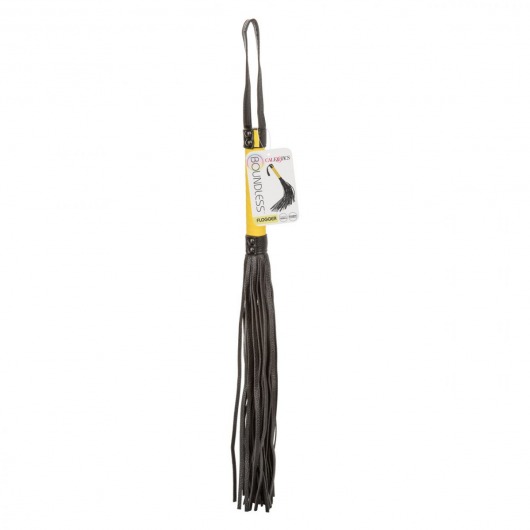 Черная плеть с желтой рукоятью Boundless Flogger - 69,25 см. - California Exotic Novelties - купить с доставкой в Кургане