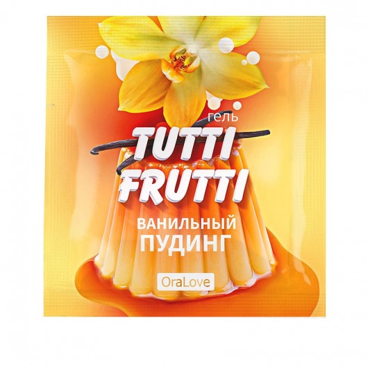 Пробник гель-смазки Tutti-frutti со вкусом ванильного пудинга - 4 гр. - Биоритм - купить с доставкой в Кургане