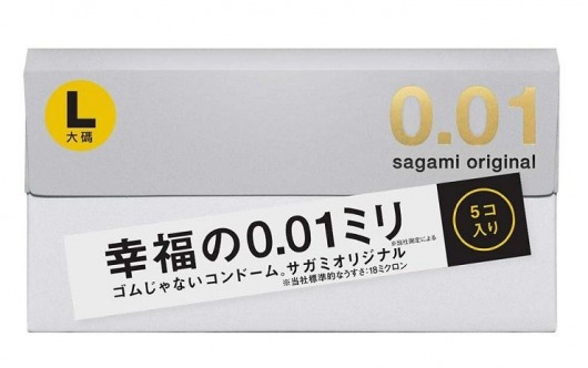 Презервативы Sagami Original 0.02 L-size увеличенного размера - 5 шт. - Sagami - купить с доставкой в Кургане