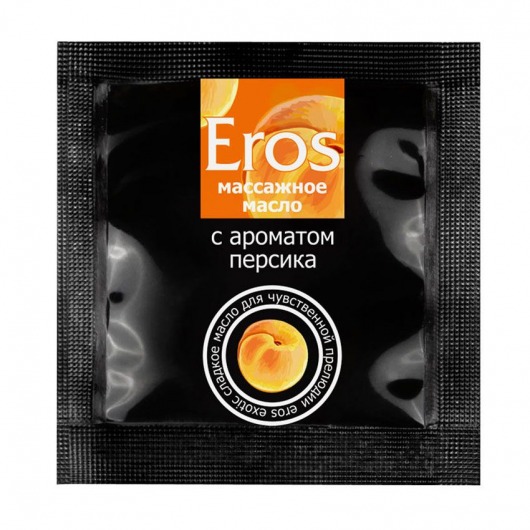 Саше массажного масла Eros exotic с ароматом персика - 4 гр. - Биоритм - купить с доставкой в Кургане