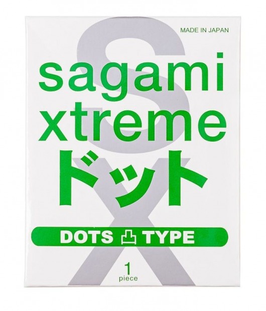 Презерватив Sagami Xtreme Type-E с точками - 1 шт. - Sagami - купить с доставкой в Кургане