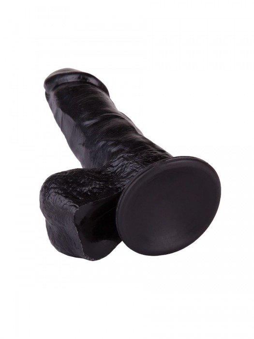 Упругий чёрный фаллоимитатор на присоске - 15,5 см. - LOVETOY (А-Полимер)