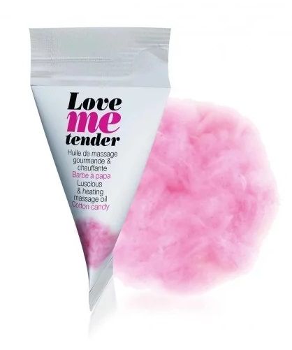 Съедобное согревающее массажное масло Love Me Tender Cotton Candy с ароматом сладкой ваты - 10 мл. - Love to Love - купить с доставкой в Кургане
