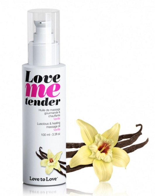 Съедобное согревающее массажное масло Love Me Tender Vanilla с ароматом ванили - 100 мл. - Love to Love - купить с доставкой в Кургане