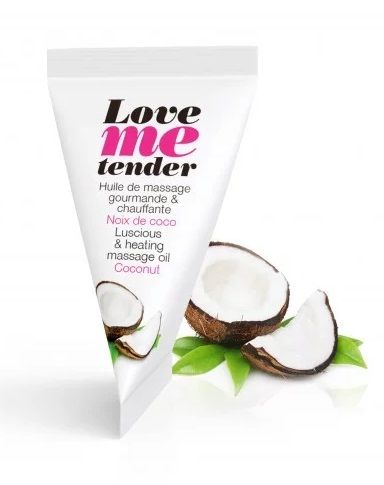 Съедобное согревающее массажное масло Love Me Tender Cocos с ароматом кокоса - 10 мл. - Love to Love - купить с доставкой в Кургане