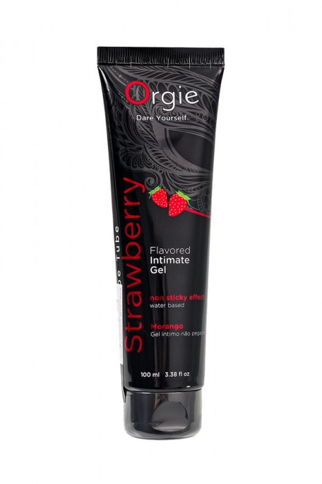 Интимный гель на водной основе Lube Tube Strawberry с клубничным вкусом - 100 мл. - ORGIE - купить с доставкой в Кургане