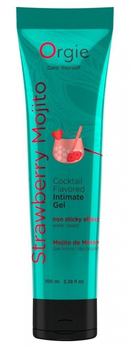 Съедобный интимный гель Orgie Lube Tube Cocktail Strawberry Mojito - 100 мл. - ORGIE - купить с доставкой в Кургане