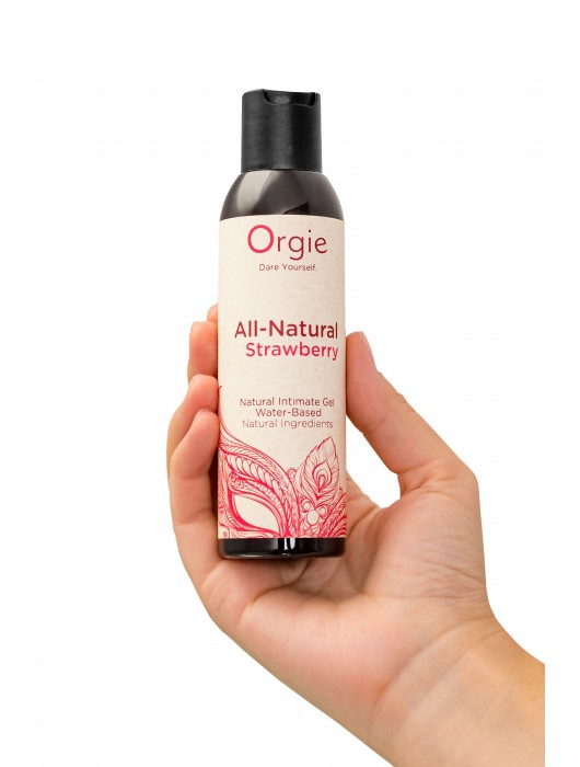 Интимный гель на водной основе All-Natural Strawberry с ароматом клубники - 150 мл. - ORGIE - купить с доставкой в Кургане