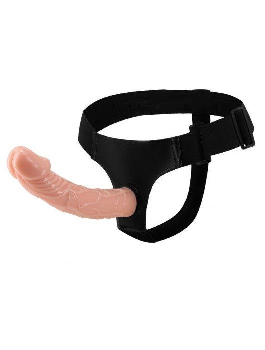 Гладкий фаллоимитатор с крупной головкой на ремешках - 19,7 см. - Baile - купить с доставкой в Кургане