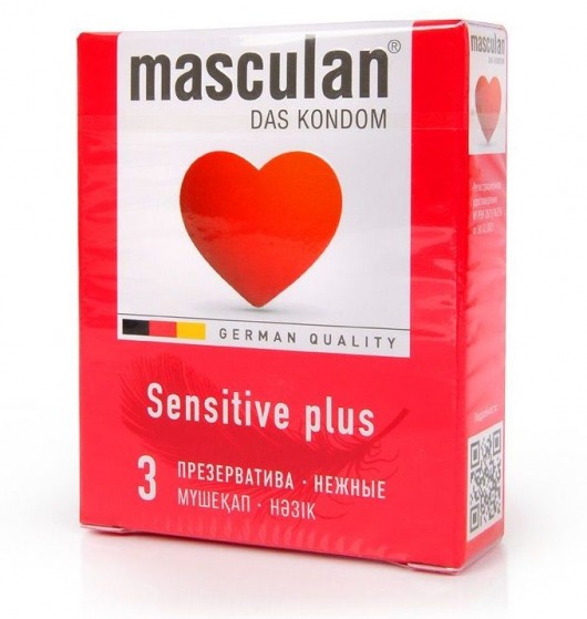 Презервативы Masculan Sensitive plus - 3 шт. - Masculan - купить с доставкой в Кургане