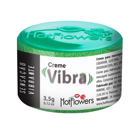 Возбуждающий крем Vibra с эффектом вибрации - 3,5 гр. - HotFlowers - купить с доставкой в Кургане