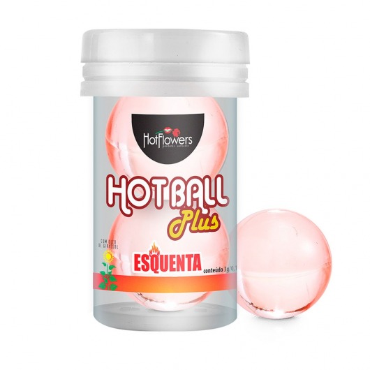 Лубрикант на масляной основе Hot Ball Plus с разогревающим эффектом (2 шарика по 3 гр.) - HotFlowers - купить с доставкой в Кургане