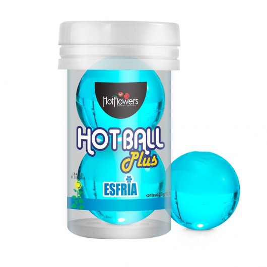 Лубрикант на масляной основе Hot Ball Plus с охлаждающим эффектом (2 шарика по 3 гр.) - HotFlowers - купить с доставкой в Кургане