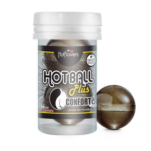 Анальный лубрикант на масляной основе Hot Ball Plus Conforto (2 шарика по 3 гр.) - HotFlowers - купить с доставкой в Кургане