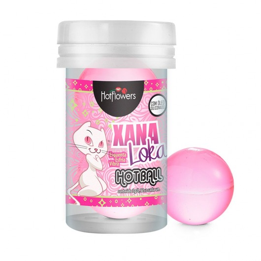 Лубрикант на силиконовой основе с эффектом вибрации Xana Loka Hot Ball (2 шарика по 3 гр.) - HotFlowers - купить с доставкой в Кургане