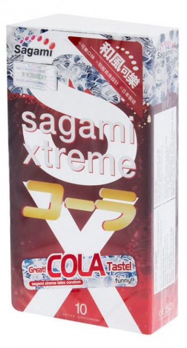 Ароматизированные презервативы Sagami Xtreme COLA - 10 шт. - Sagami - купить с доставкой в Кургане