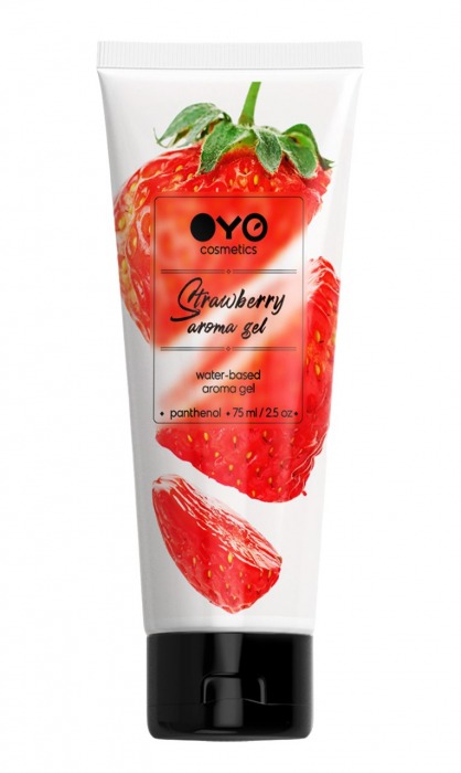 Лубрикант на водной основе OYO Aroma Gel Strawberry с ароматом клубники - 75 мл. - OYO - купить с доставкой в Кургане