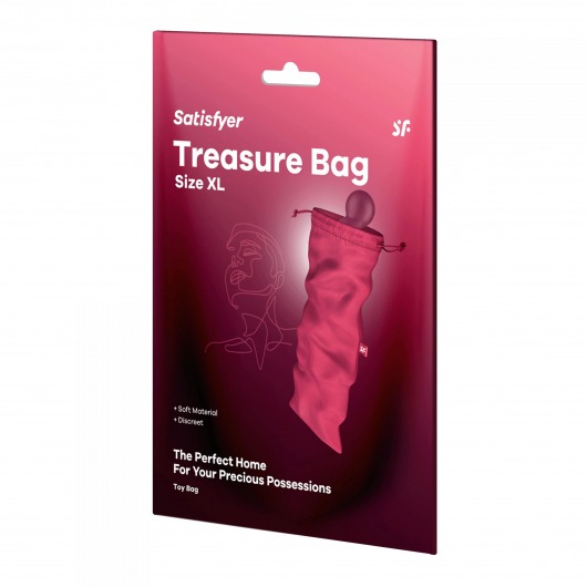 Розовый мешочек для хранения игрушек Treasure Bag XL - Satisfyer - купить с доставкой в Кургане