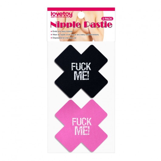 Набор из 2 пар пэстисов Cross Pattern Nipple Pasties - Lovetoy - купить с доставкой в Кургане