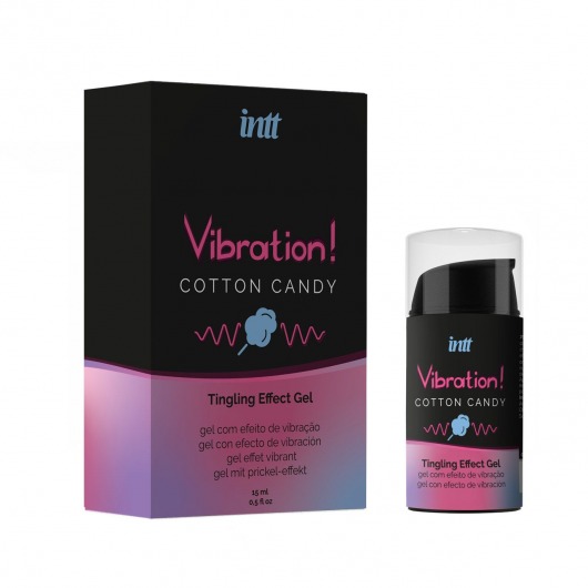 Жидкий вибратор Vibration Cotton Candy с ароматом сахарной ваты - 15 мл. - INTT - купить с доставкой в Кургане