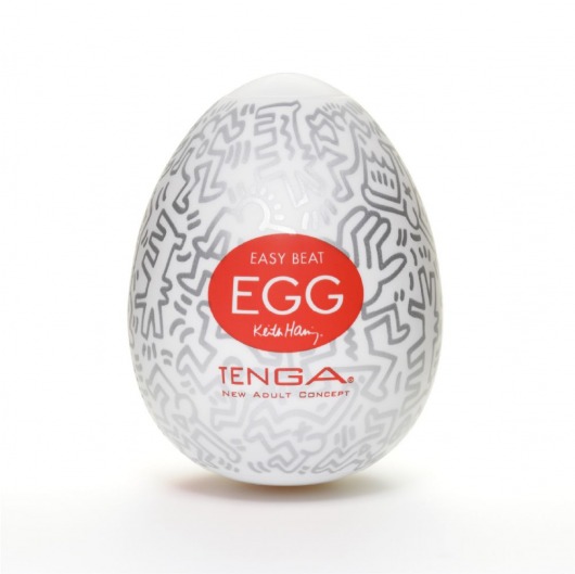 Мастурбатор-яйцо Keith Haring EGG PARTY - Tenga - в Кургане купить с доставкой