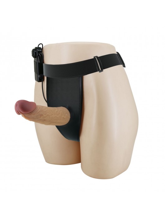 Полый вибрострапон на регулируемых трусиках Draven - 17,5 см. - Baile - купить с доставкой в Кургане