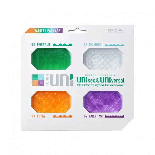 Набор из 4 мастурбаторов-стимуляторов Tenga Uni Variety Pack - Tenga - в Кургане купить с доставкой