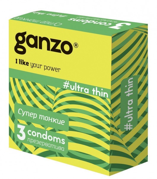 Ультратонкие презервативы Ganzo Ultra thin - 3 шт. - Ganzo - купить с доставкой в Кургане