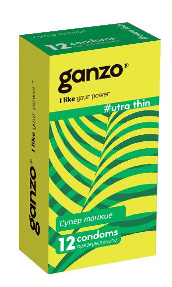 Ультратонкие презервативы Ganzo Ultra thin - 12 шт. - Ganzo - купить с доставкой в Кургане