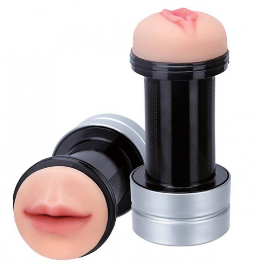 Двусторонний мастурбатор REALSTUFF 2 IN 1 HUMMER MOUTH   VAGINA - ротик и вагина - Dream Toys - в Кургане купить с доставкой