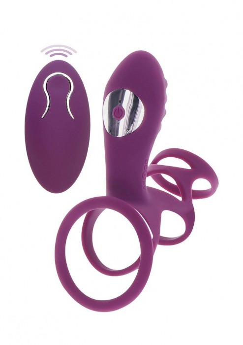 Фиолетовая эрекционная вибронасадка Halo Halo C-Ring Sleeve - Toy Joy - в Кургане купить с доставкой