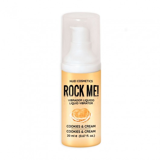 Жидкий вибратор Nuei Rock Me! с ароматом печенья и сливок - 20 мл. - Nuei cosmetics - купить с доставкой в Кургане