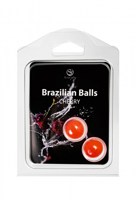 Набор из 2 шариков с массажным маслом Brazilian Balls с ароматом вишни - Secret Play - купить с доставкой в Кургане